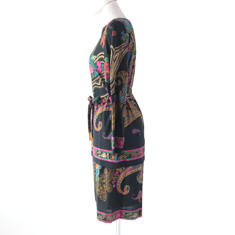 LEONARD FASHION setup Main: 60% wool, Main: 40% silk, Lining: 100% cupra multicolor Women (Top) M, (Waist) 63 Used Authentic