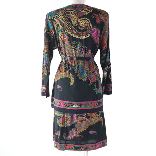 LEONARD FASHION setup Main: 60% wool, Main: 40% silk, Lining: 100% cupra multicolor Women (Top) M, (Waist) 63 Used Authentic