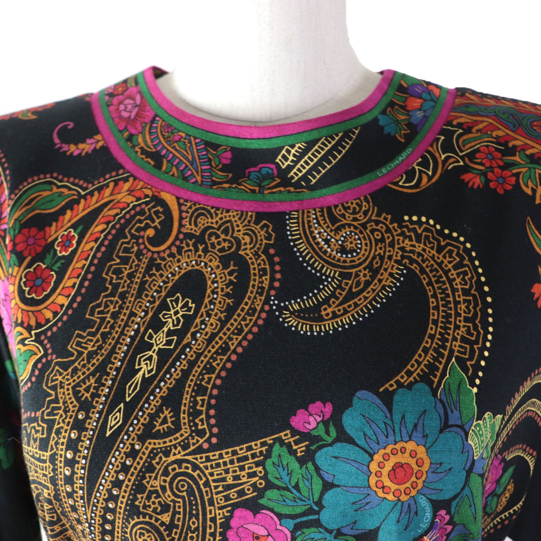 LEONARD FASHION setup Main: 60% wool, Main: 40% silk, Lining: 100% cupra multicolor Women (Top) M, (Waist) 63 Used Authentic