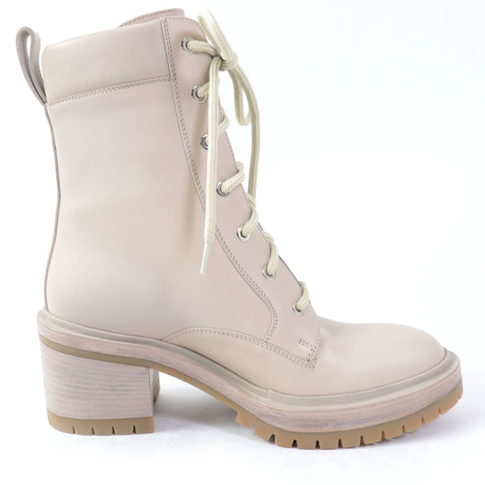HERMES Ankle boots Main: Leather pink beige Women 37 Used Authentic