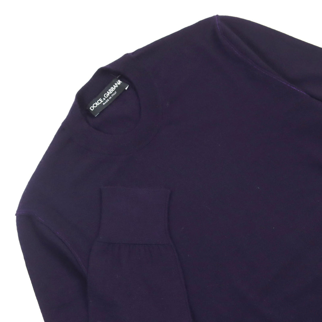 DOLCE&GABBANA knit Main: 100% cashmere purple mens 48 Used Authentic
