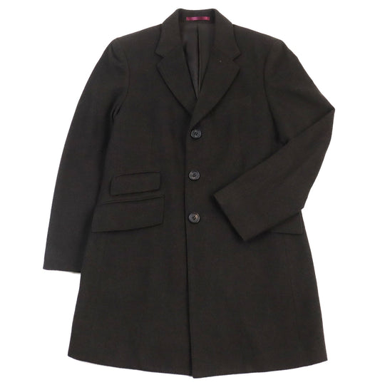 PS Paul Smith Chester coat PP-RM-35794 Outer: 100% cashmere, lining: cupra Dark brown mens S Used Authentic