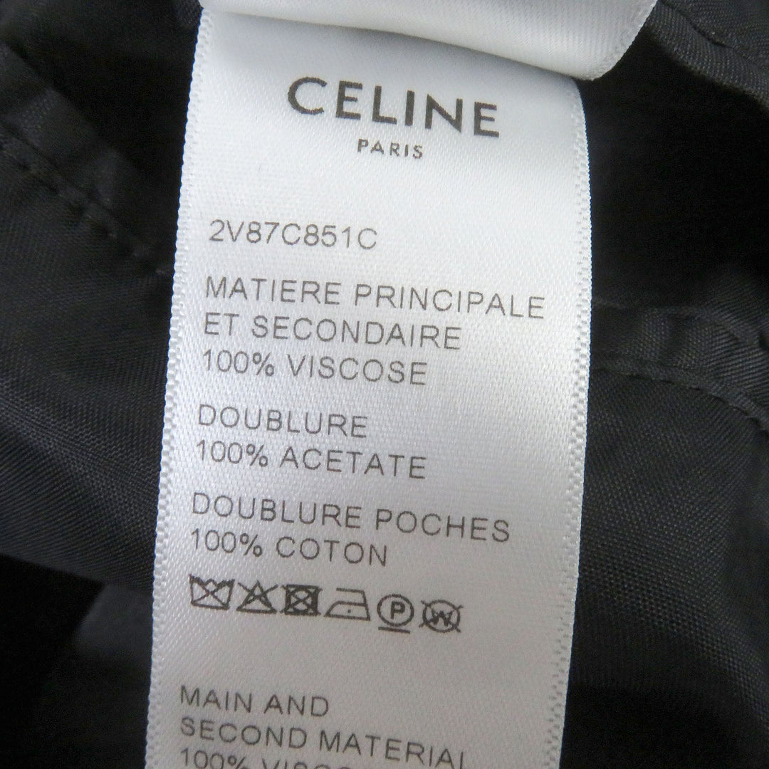 CELINE Stajan 2V87C851C Outer: 100% rayon, Lining: 100% acetate, Pocket lining: 100% cotton Red THE DANCING KID TEDDY JACKET mens 48 Used Authentic