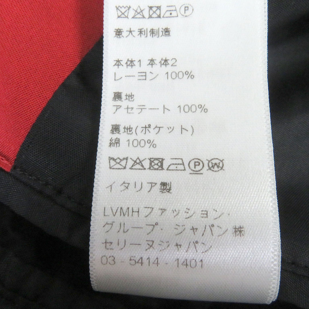 CELINE Stajan 2V87C851C Outer: 100% rayon, Lining: 100% acetate, Pocket lining: 100% cotton Red THE DANCING KID TEDDY JACKET mens 48 Used Authentic
