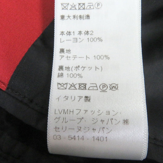 CELINE Stajan 2V87C851C Outer: 100% rayon, Lining: 100% acetate, Pocket lining: 100% cotton Red THE DANCING KID TEDDY JACKET mens 48 Used Authentic