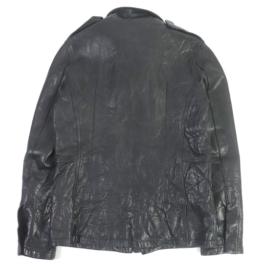AKM Riders jacket A009-HL01 Leather, Cotton black mens L Used Authentic