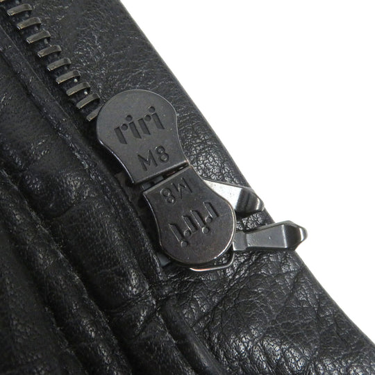 AKM Riders jacket A009-HL01 Leather, Cotton black mens L Used Authentic