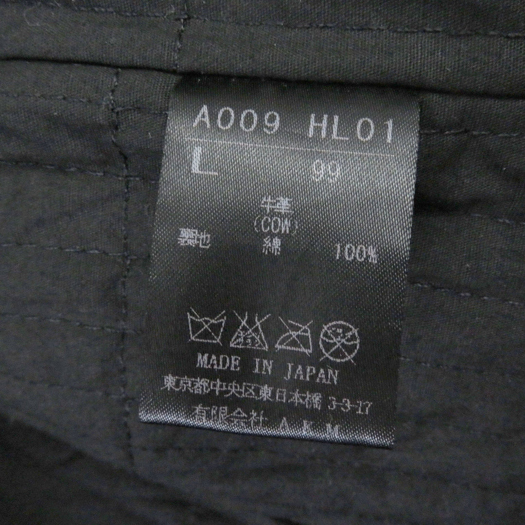 AKM Riders jacket A009-HL01 Leather, Cotton black mens L Used Authentic