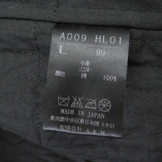 AKM Riders jacket A009-HL01 Leather, Cotton black mens L Used Authentic
