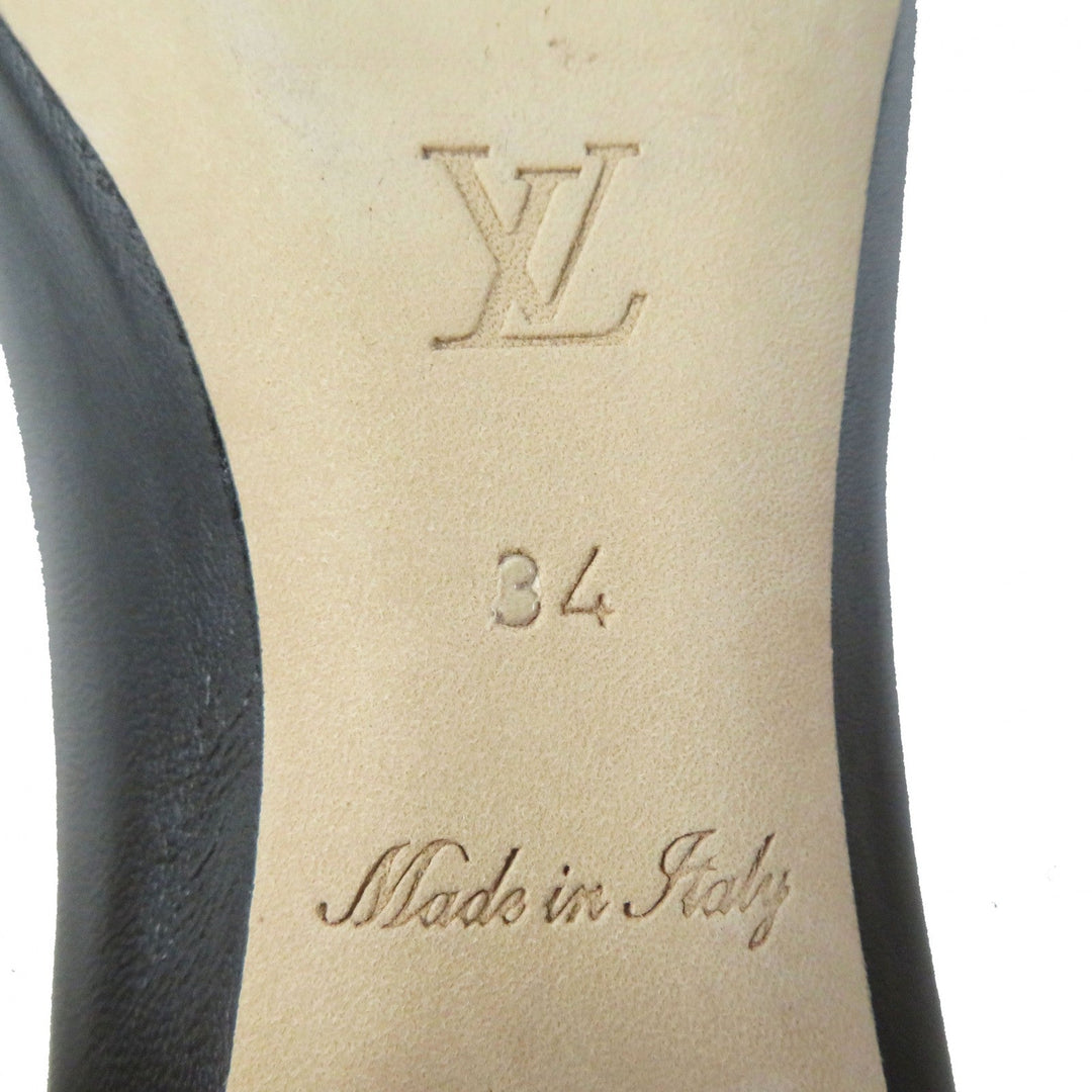 LOUIS VUITTON pumps Main: Leather Black brown Popi Line ballerina Women 34 Used Authentic