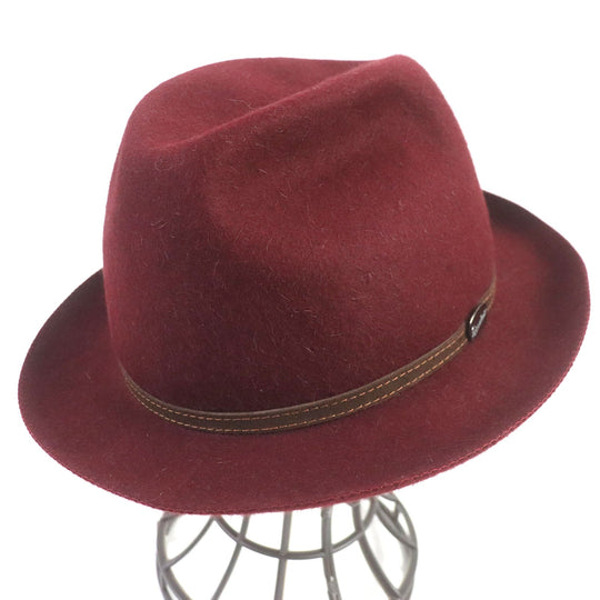 Borsalino hat Main: Rabbit 100% Bordeaux mens Used Authentic