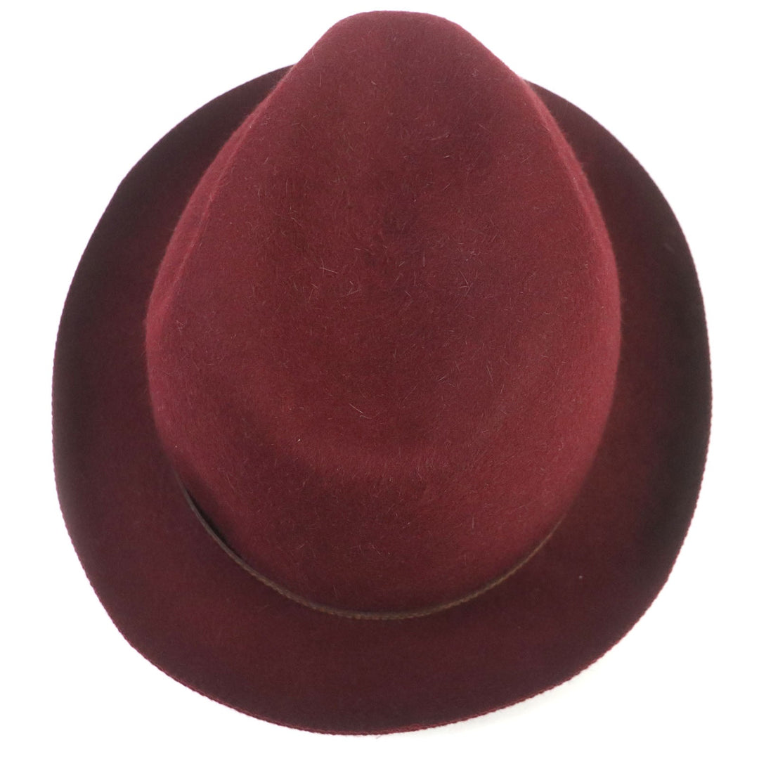 Borsalino hat Main: Rabbit 100% Bordeaux mens Used Authentic