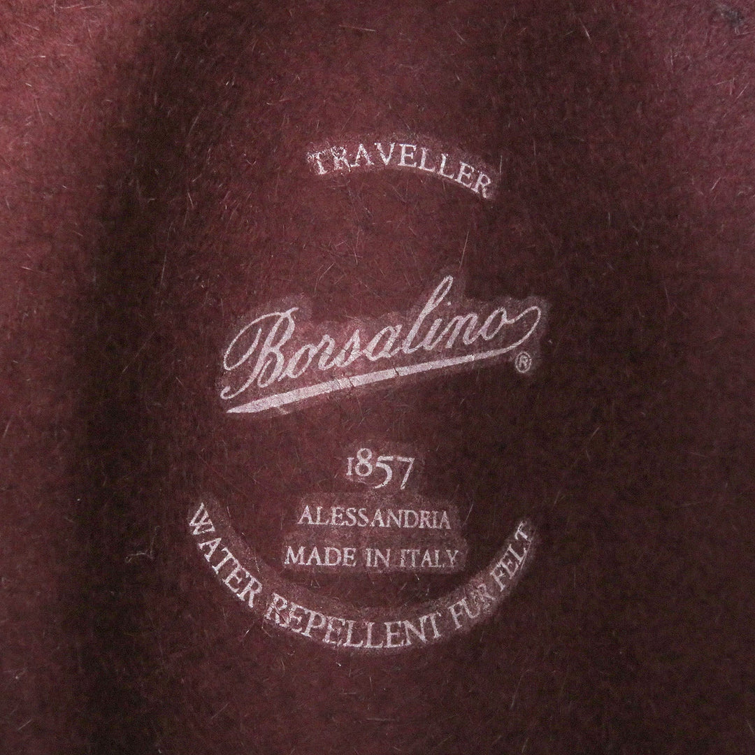Borsalino hat Main: Rabbit 100% Bordeaux mens Used Authentic
