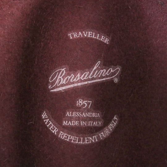 Borsalino hat Main: Rabbit 100% Bordeaux mens Used Authentic