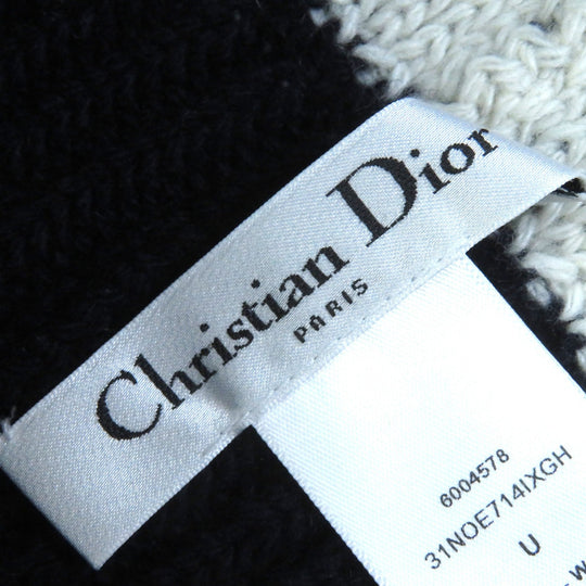 Christian Dior Knit cap 31NOE714IXGH Main: 70% wool, Main: 30% cashmere Navy white Women Used Authentic