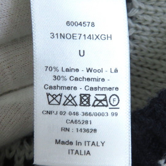 Christian Dior Knit cap 31NOE714IXGH Main: 70% wool, Main: 30% cashmere Navy white Women Used Authentic