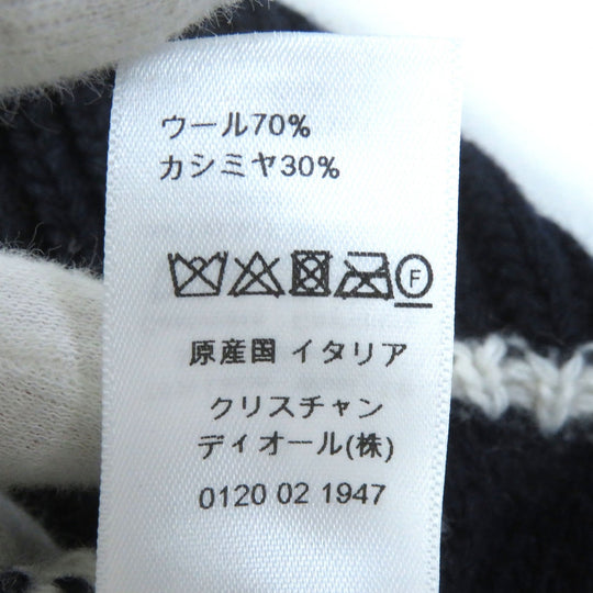 Christian Dior Knit cap 31NOE714IXGH Main: 70% wool, Main: 30% cashmere Navy white Women Used Authentic
