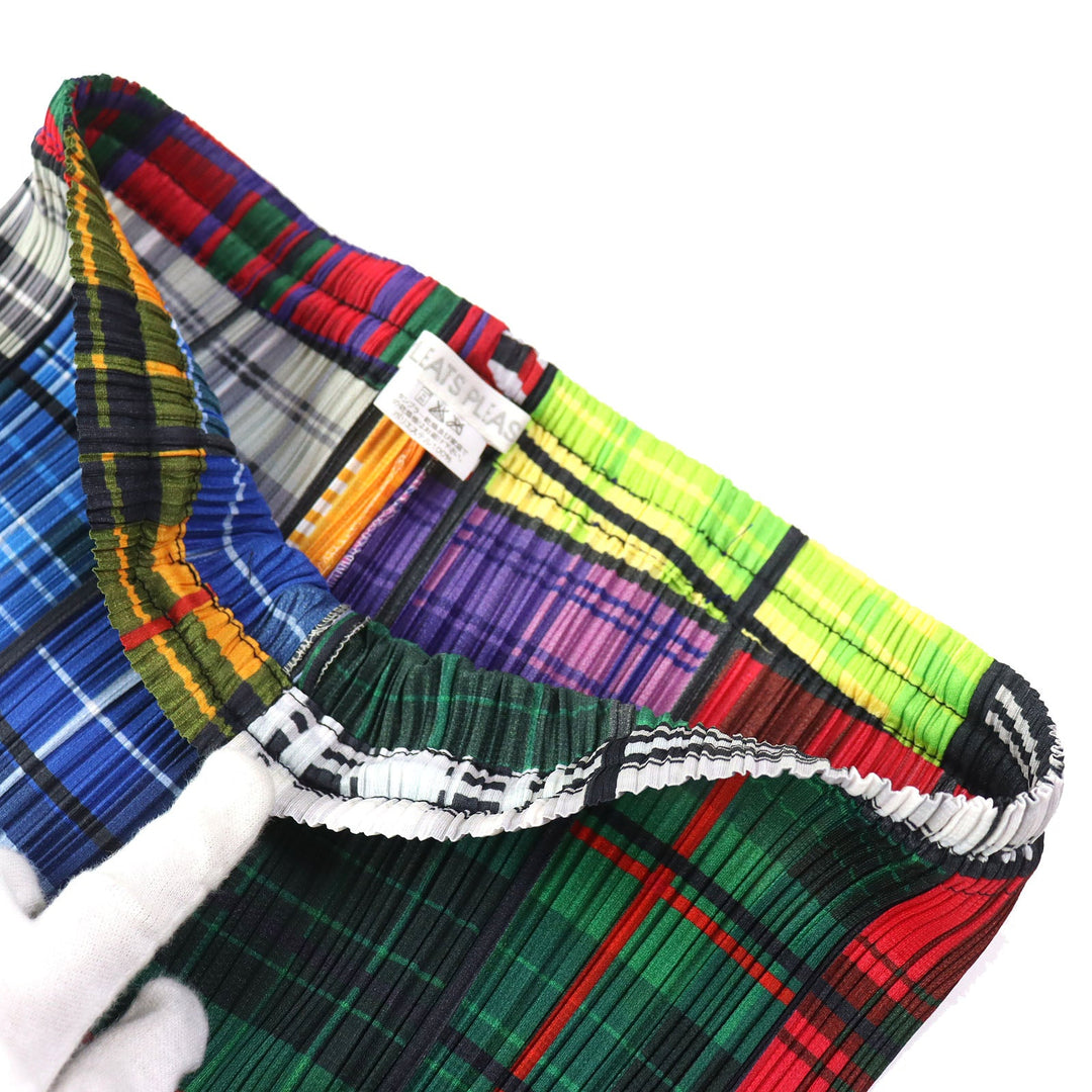 PLEATS PLEASE Cropped pants PP64-FJ223 Main: 100% polyester multicolor Women 3 Used Authentic
