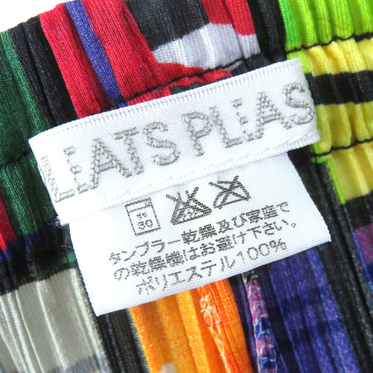 PLEATS PLEASE Cropped pants PP64-FJ223 Main: 100% polyester multicolor Women 3 Used Authentic