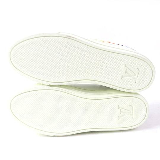 LOUIS VUITTON High cut sneakers Main: Leather white Stellar Line Women 36 Used Authentic