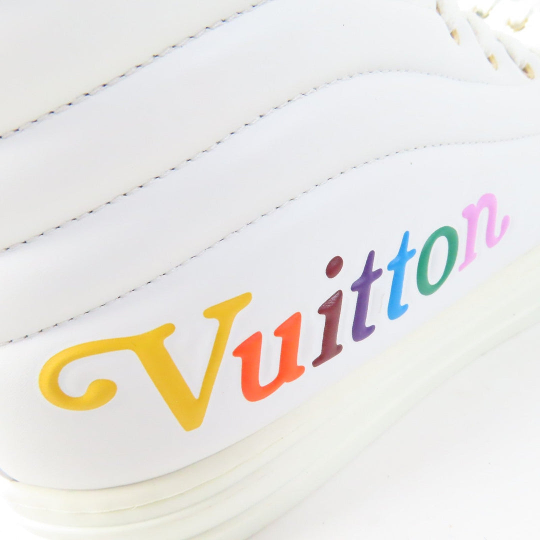 LOUIS VUITTON High cut sneakers Main: Leather white Stellar Line Women 36 Used Authentic