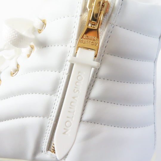 LOUIS VUITTON High cut sneakers Main: Leather white Stellar Line Women 36 Used Authentic