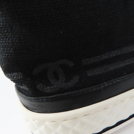 CHANEL High cut sneakers G34222 Main: Canvas black Women 35 Used Authentic