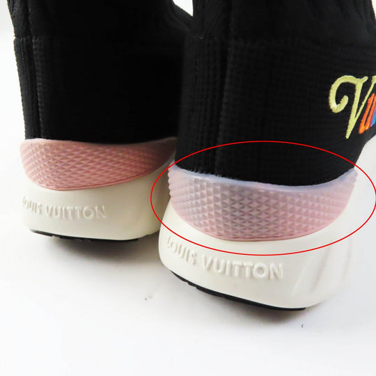 LOUIS VUITTON sneakers canvas black multi After game line Women 35 Used Authentic