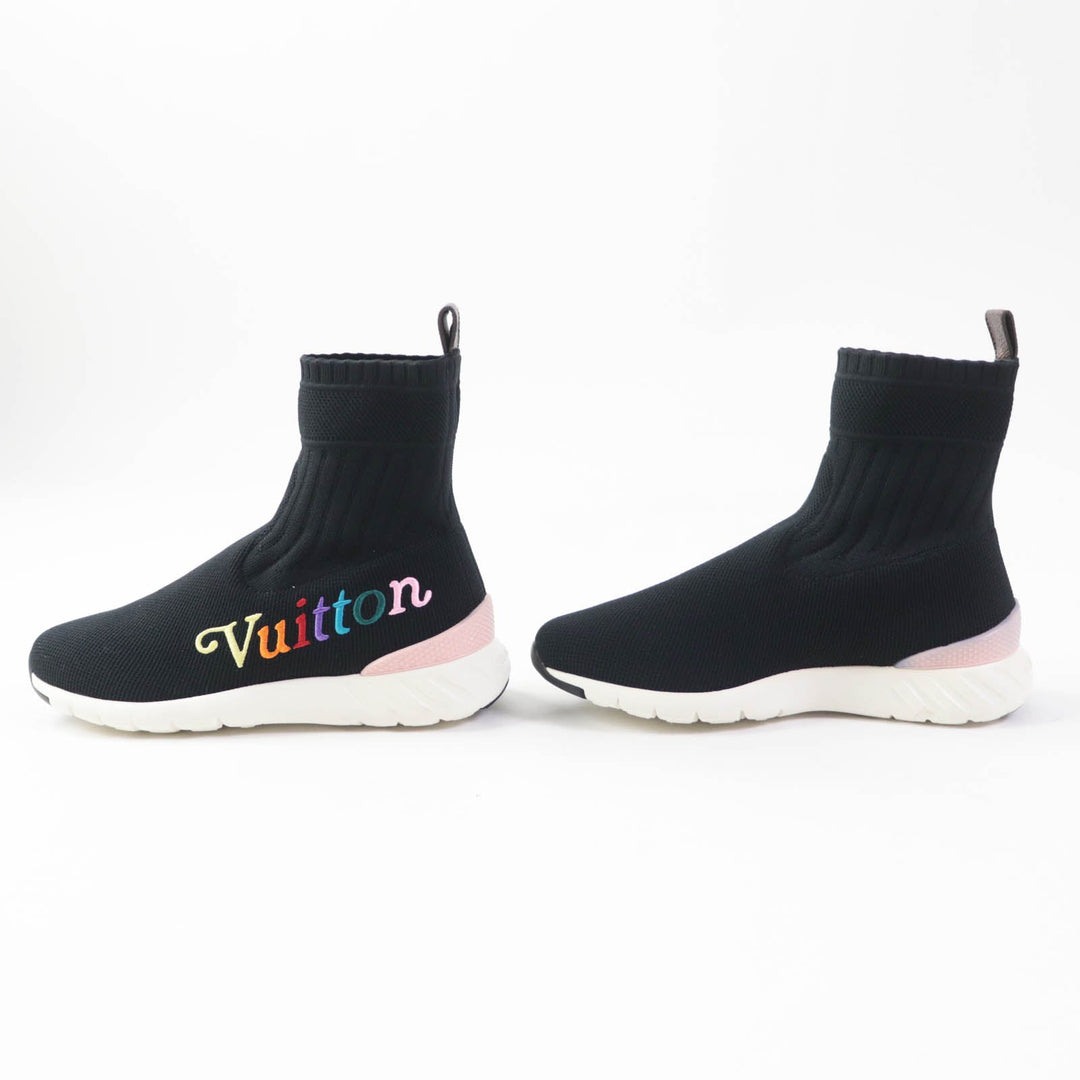 LOUIS VUITTON sneakers canvas black multi After game line Women 35 Used Authentic