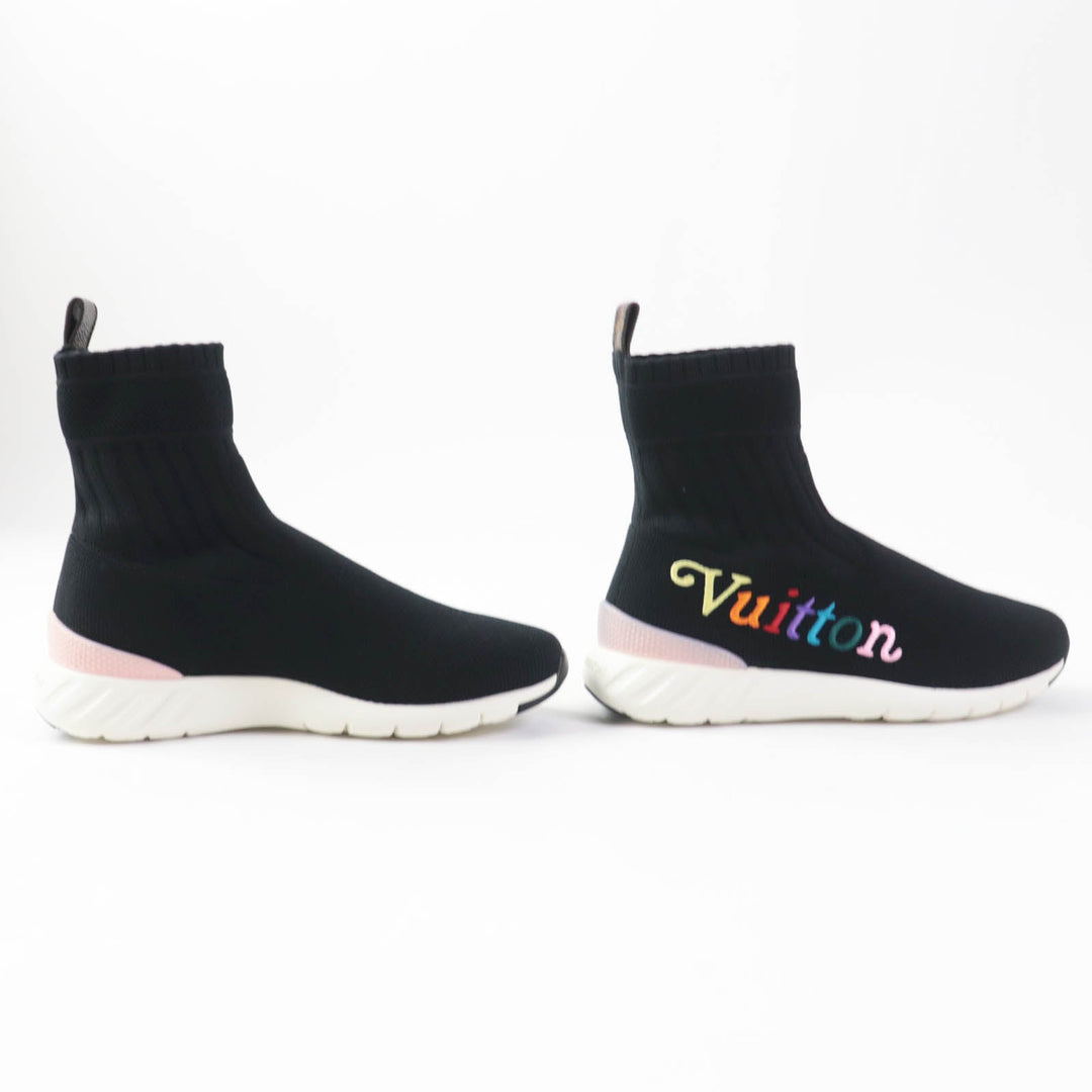 LOUIS VUITTON sneakers canvas black multi After game line Women 35 Used Authentic