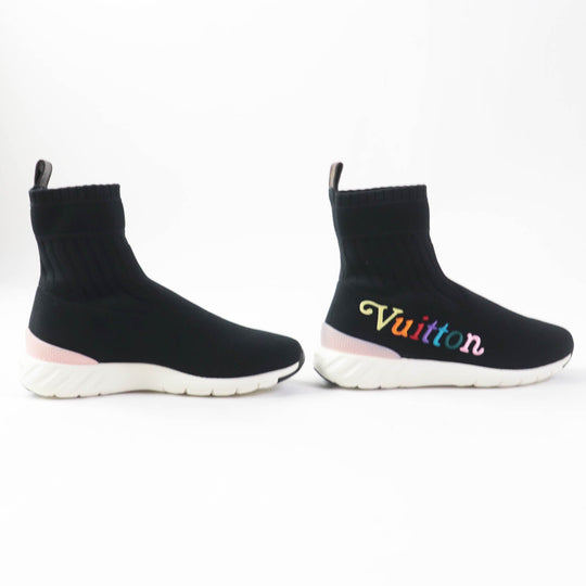 LOUIS VUITTON sneakers canvas black multi After game line Women 35 Used Authentic
