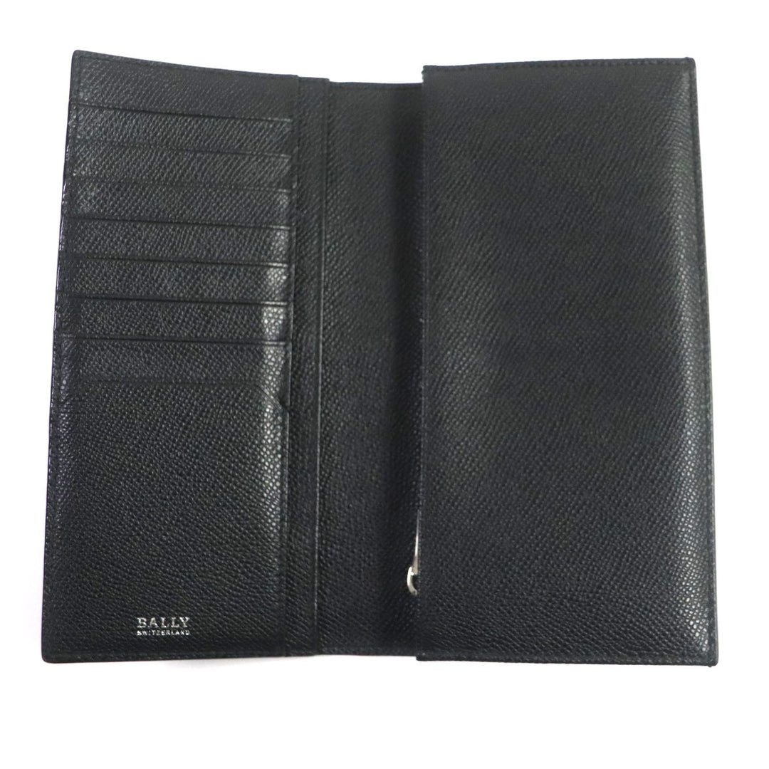 BALLY Long Wallet Purse 6218067 Main: Leather black TALIRO.LT10 mens Used Authentic