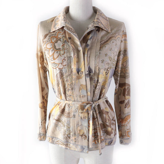 LEONARD FASHION cardigan Main: 60% wool, Main: 40% silk multicolor Women L Used Authentic