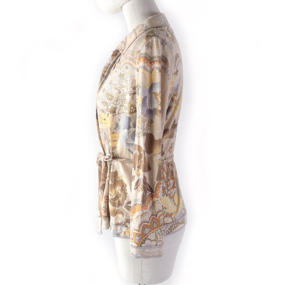 LEONARD FASHION cardigan Main: 60% wool, Main: 40% silk multicolor Women L Used Authentic