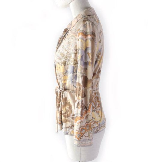 LEONARD FASHION cardigan Main: 60% wool, Main: 40% silk multicolor Women L Used Authentic