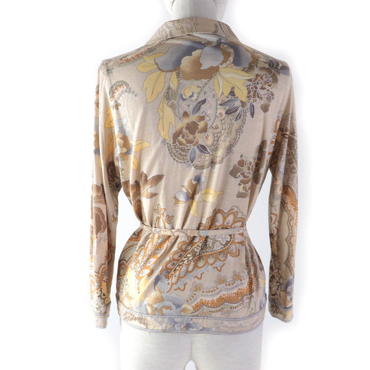 LEONARD FASHION cardigan Main: 60% wool, Main: 40% silk multicolor Women L Used Authentic