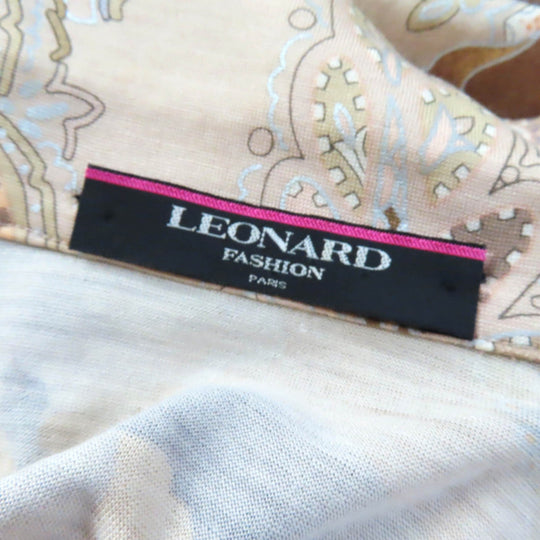 LEONARD FASHION cardigan Main: 60% wool, Main: 40% silk multicolor Women L Used Authentic