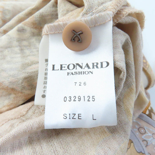 LEONARD FASHION cardigan Main: 60% wool, Main: 40% silk multicolor Women L Used Authentic