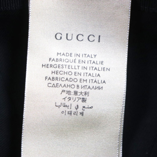 GUCCI cap 627114 Outer: 100% nylon, Lining: 100% cotton, Inner: 55% cotton, 45% rayon, Leather: Cowhide blue-black OFF THE GRID mens M Used Authentic