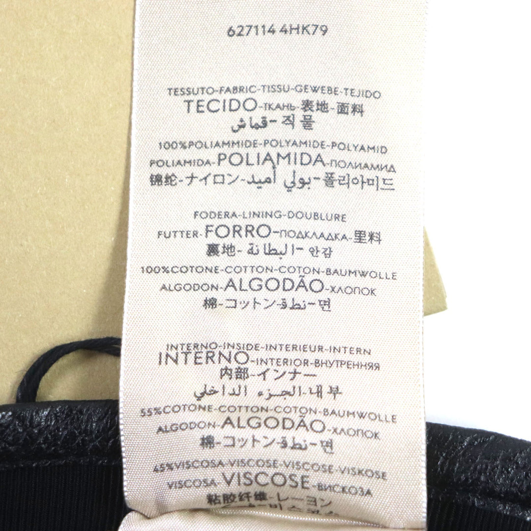 GUCCI cap 627114 Outer: 100% nylon, Lining: 100% cotton, Inner: 55% cotton, 45% rayon, Leather: Cowhide blue-black OFF THE GRID mens M Used Authentic