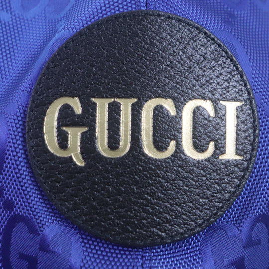 GUCCI cap 627114 Outer: 100% nylon, Lining: 100% cotton, Inner: 55% cotton, 45% rayon, Leather: Cowhide blue-black OFF THE GRID mens M Used Authentic
