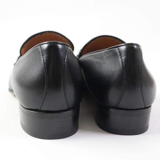 GUCCI loafers 740434 Main: Leather black Women 37 1/2 Used Authentic