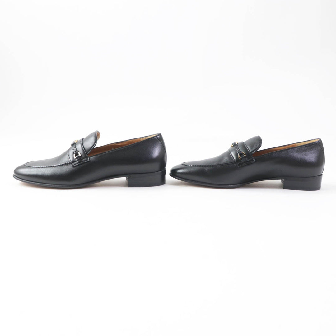 GUCCI loafers 740434 Main: Leather black Women 37 1/2 Used Authentic