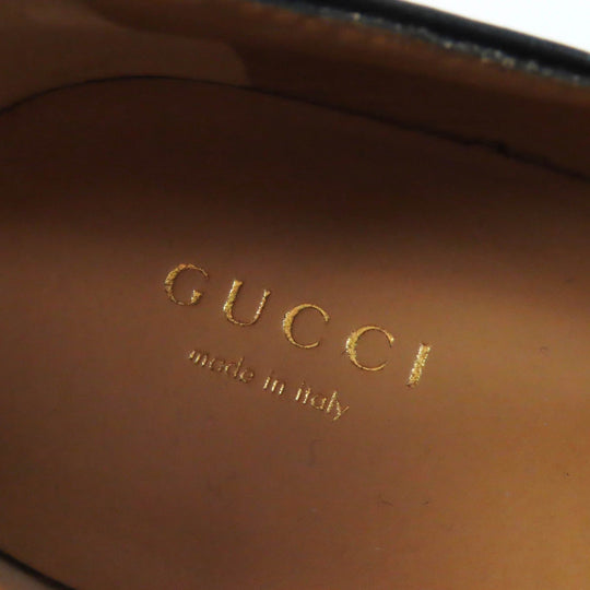 GUCCI loafers 740434 Main: Leather black Women 37 1/2 Used Authentic