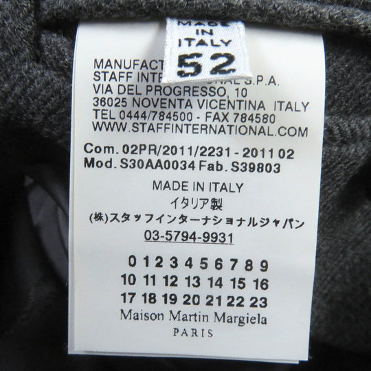 Maison Margiela Chester coat Outer: 100% wool, Lining: 52% cupra, Lining: 48% rayon, Sleeve lining: 100% rayon gray mens 52 Used Authentic