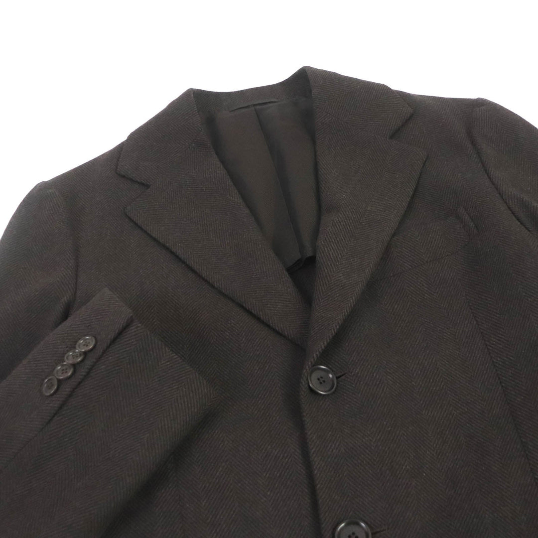 De Petrillo Chester coat Outer: 72% wool, Outer: 28% polyamide (nylon), Lining: 100% cupra Brown mens 46 Used Authentic