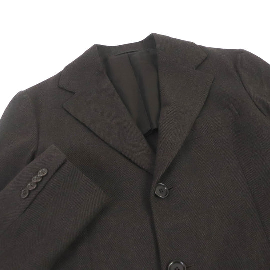 De Petrillo Chester coat Outer: 72% wool, Outer: 28% polyamide (nylon), Lining: 100% cupra Brown mens 46 Used Authentic