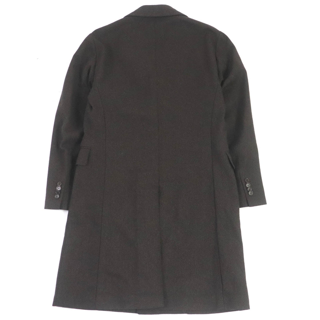 De Petrillo Chester coat Outer: 72% wool, Outer: 28% polyamide (nylon), Lining: 100% cupra Brown mens 46 Used Authentic