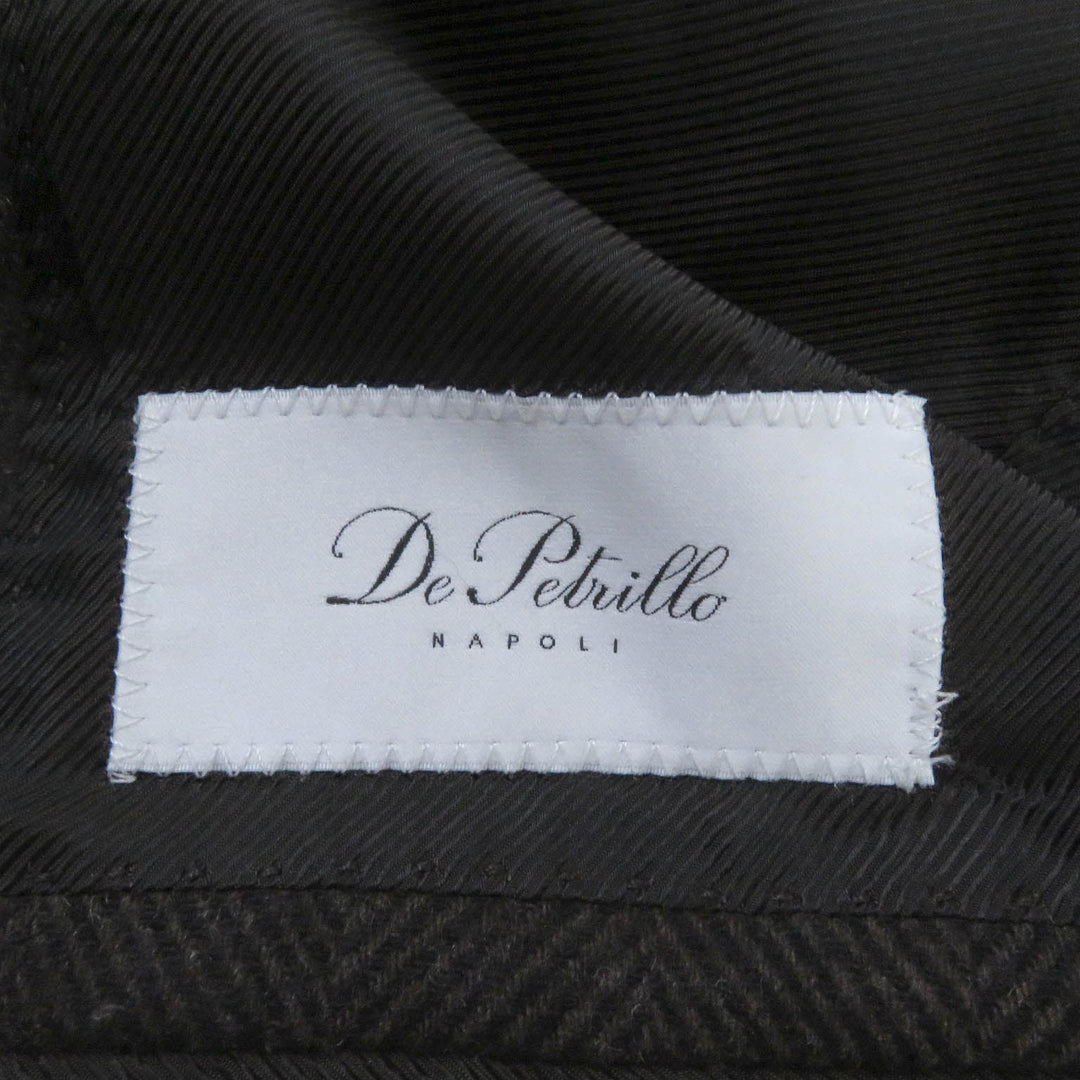 De Petrillo Chester coat Outer: 72% wool, Outer: 28% polyamide (nylon), Lining: 100% cupra Brown mens 46 Used Authentic