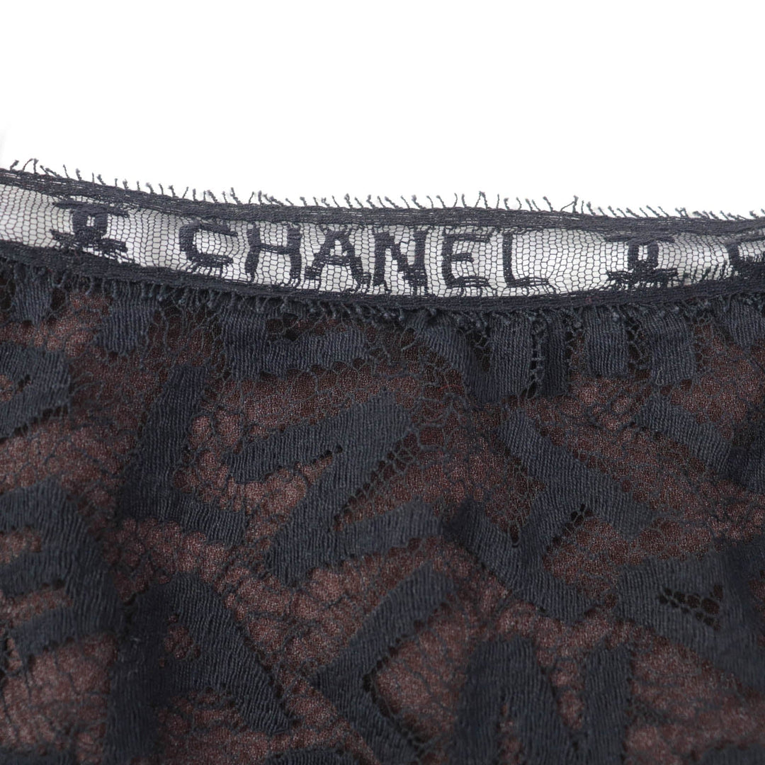 CHANEL Tight Skirt 98A P11845 Outer: 72% cotton, Outer: 28% nylon, Lining: 77% acetate, Lining: 23% polyester black Women 38 Used Authentic
